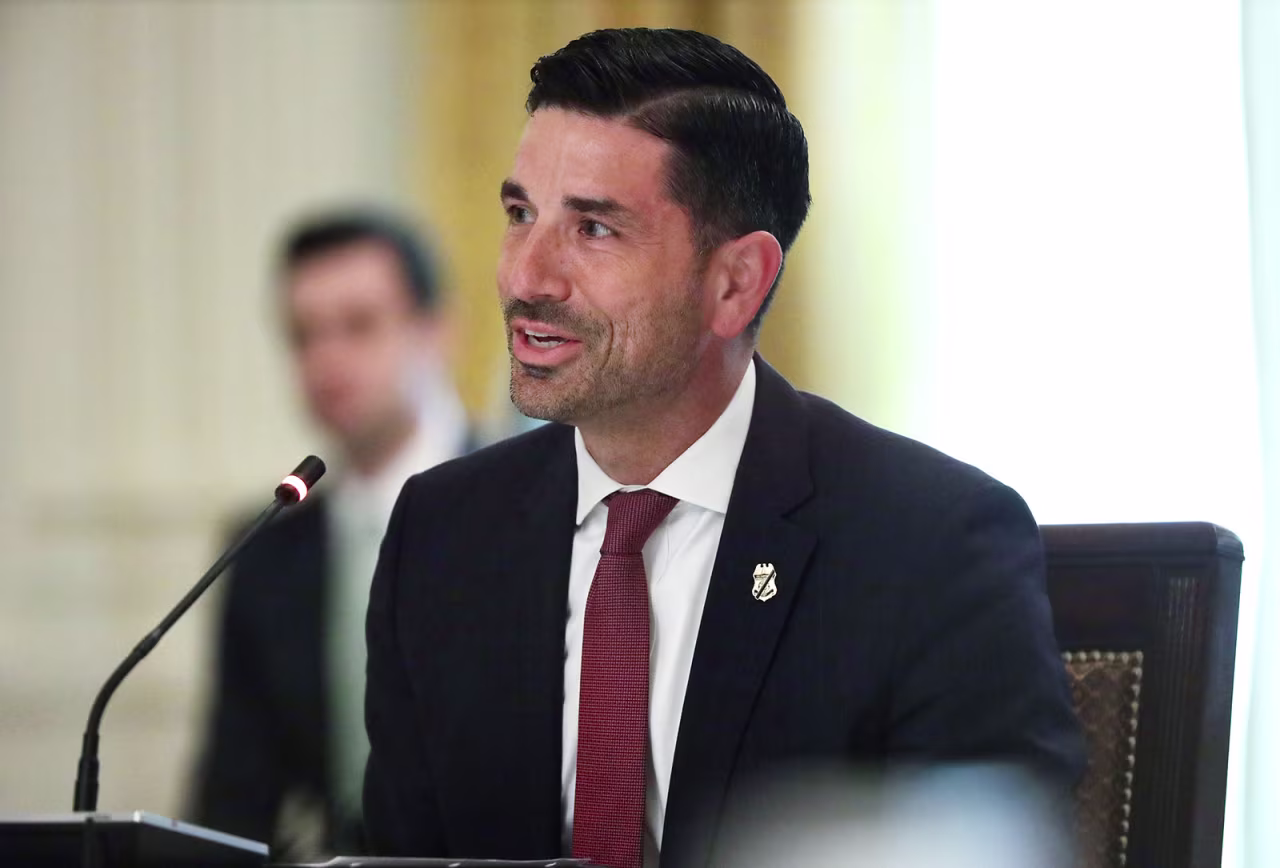 Acting Secretary of Homeland Security Chad Wolf speaks during a Cabinet meeting in the East Room of the White House on May 19.