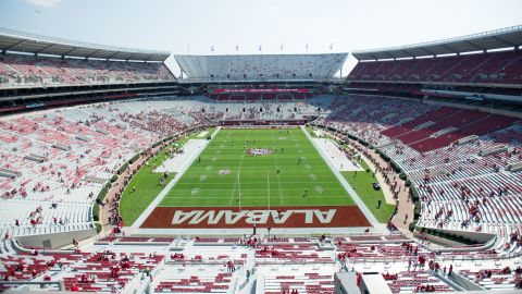 Bryant-Denny Stadium, the home of the Alabama Crimson Tide, can seat more than 101,000 fans for a football game. This season, it will hold about a fifth of that.