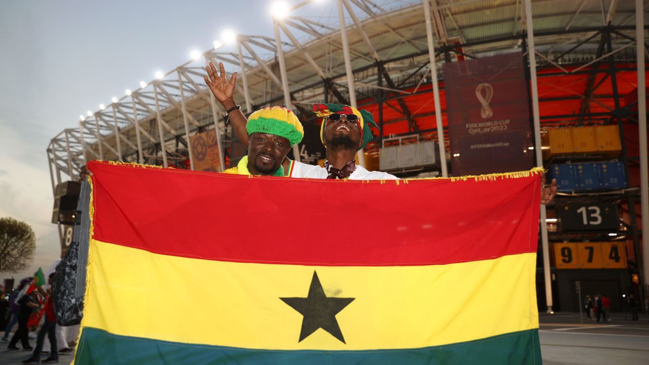 Ghana fans arrive at the stadium before the Portugal match on Thursday.