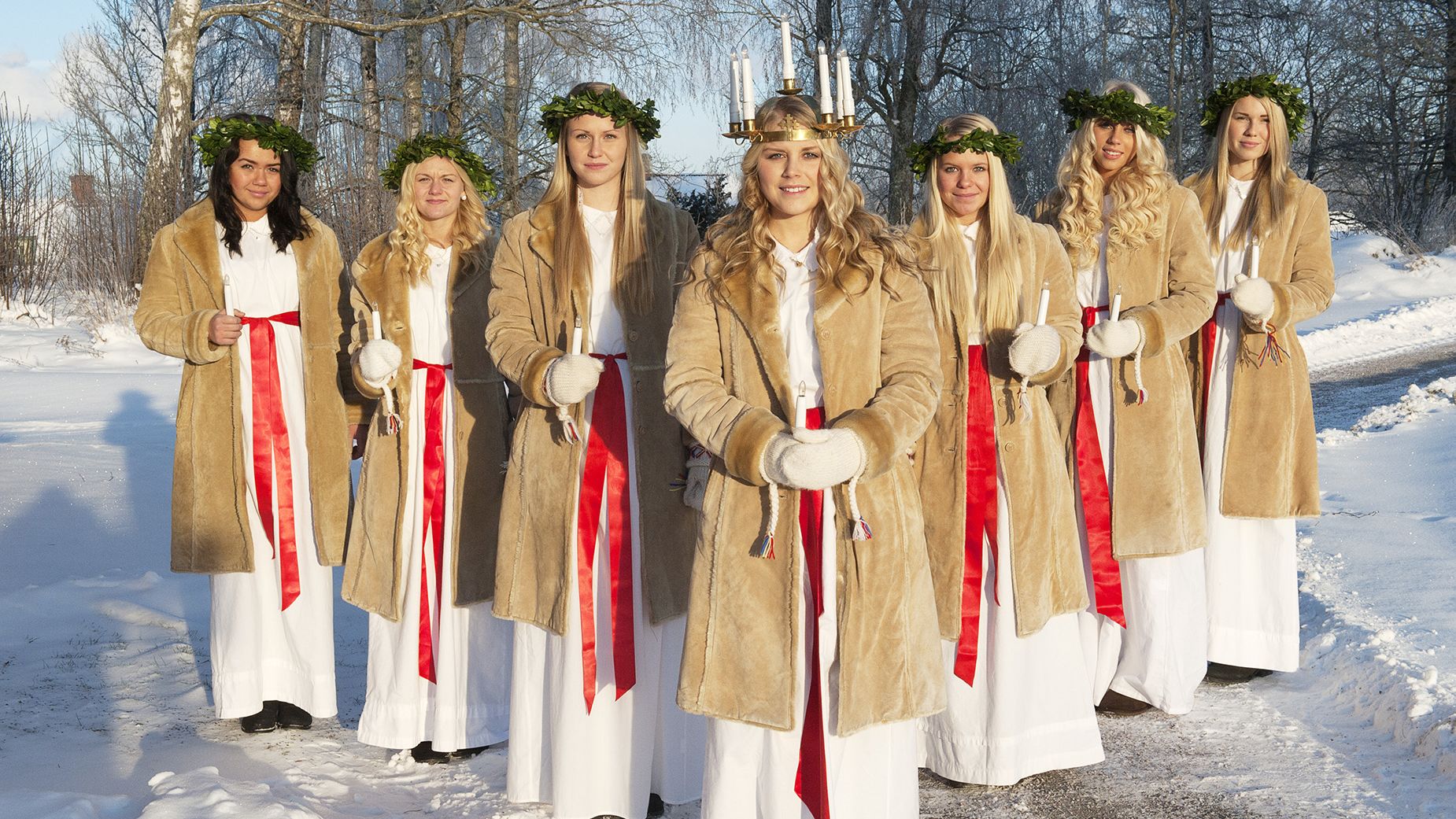 Lucia Day celebrations in Sweden involve a crown of light that represents the coming of light amid winter's darkness.