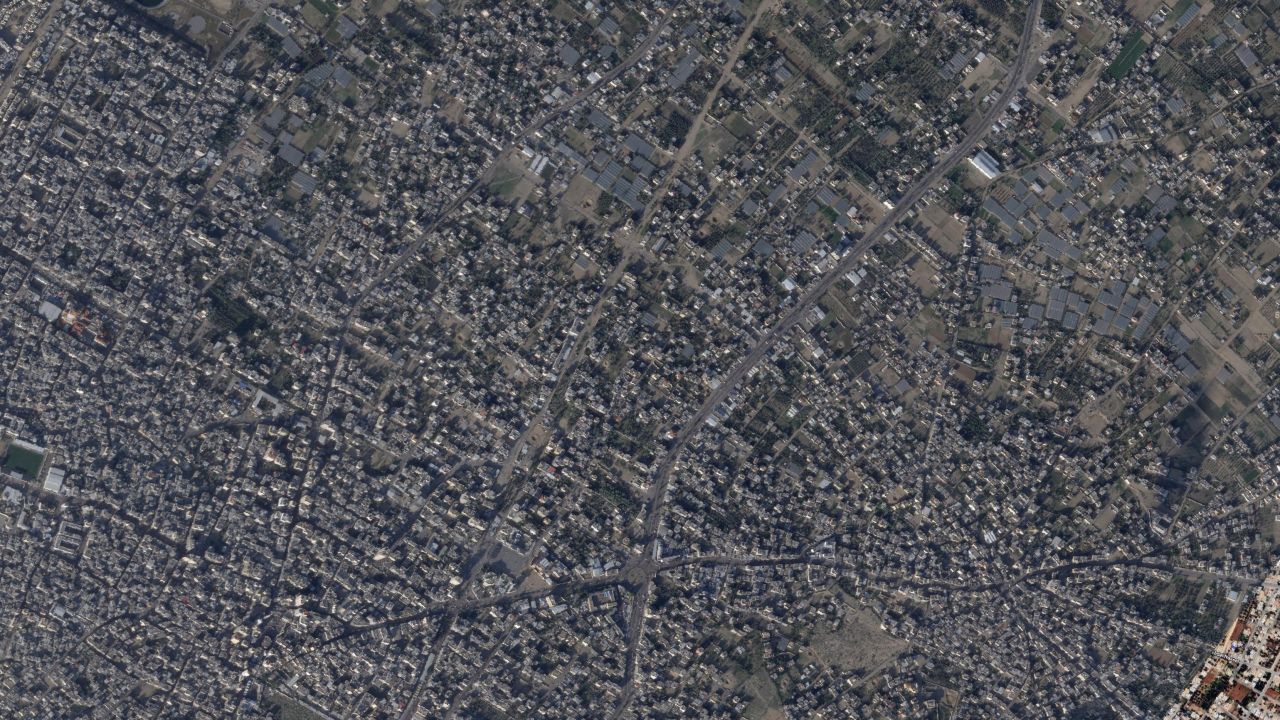 An aerial view of Khan Younis, Gaza, on November 30, 2023.