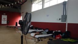 Un centro de recepción de migrantes en Panamá.