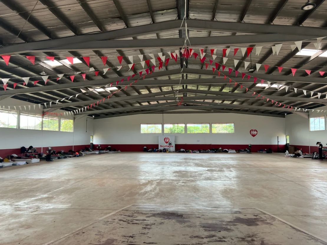 Un centro de recepción de migrantes en Panamá