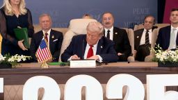 US President Trump along with mediators Egypt, Qatar and Turkey sign document on Gaza ceasefire deal