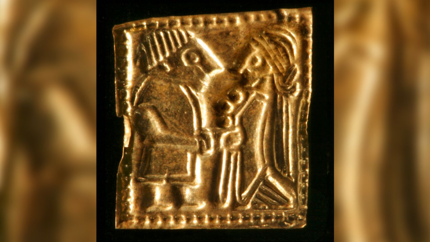 In Hov, Norway, five gold foil figures have been recently uncovered. Their purpose remains unclear, according to archaeologists.