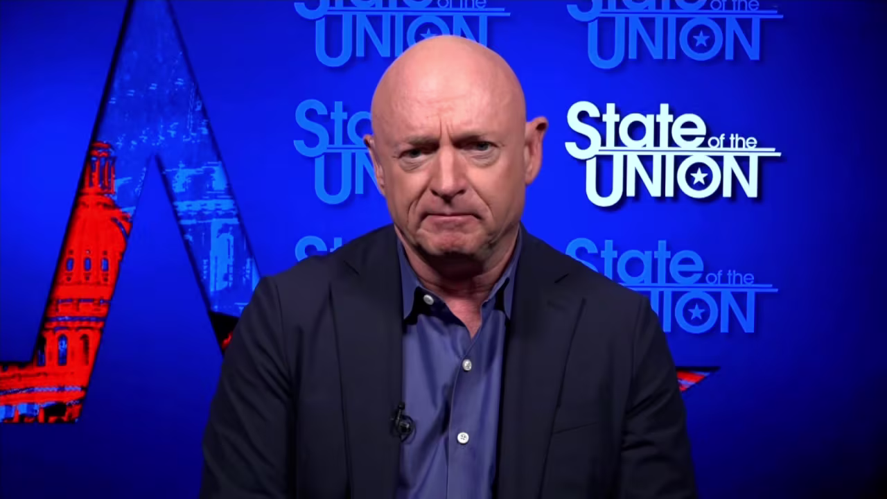 Sen. Mark Kelly speaks with CNN on Sunday. 
