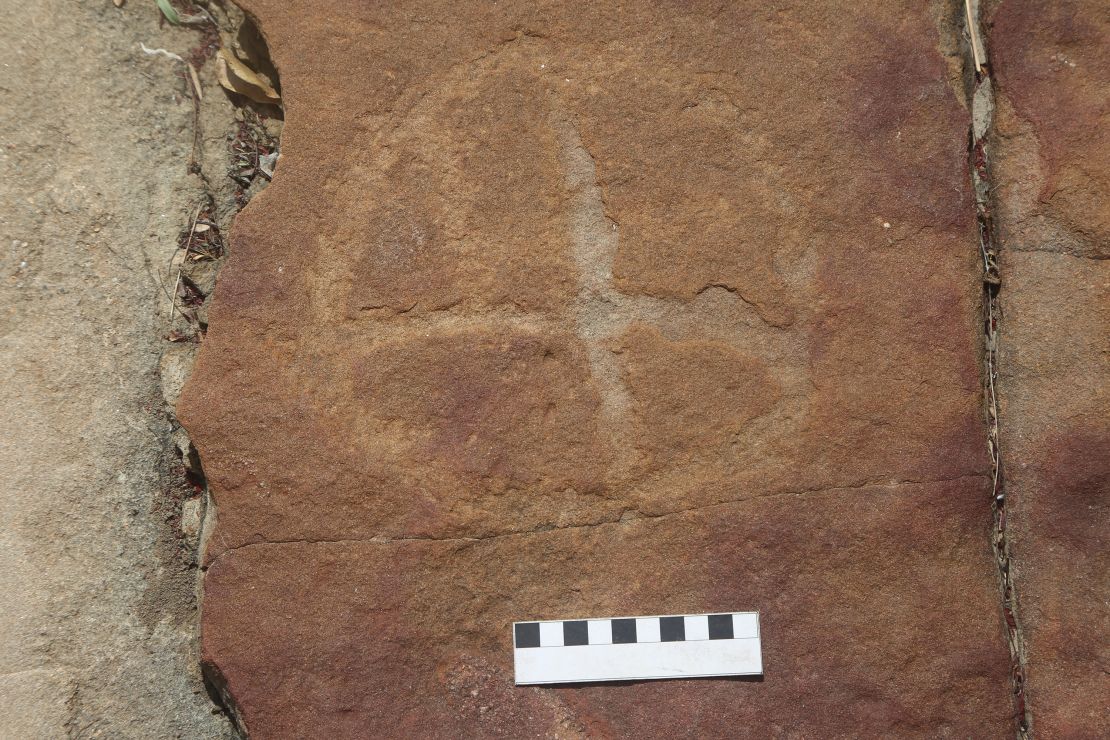This petroglyph is the most notable and visible one at the site, according to Troiano. The circle is internally divided by lines and is of large dimensions.