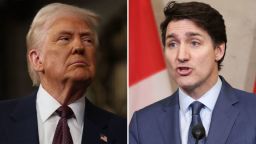 El presidente de EE.UU., Donald Trump, y el primer ministro de Canadá, Justin Trudeau.