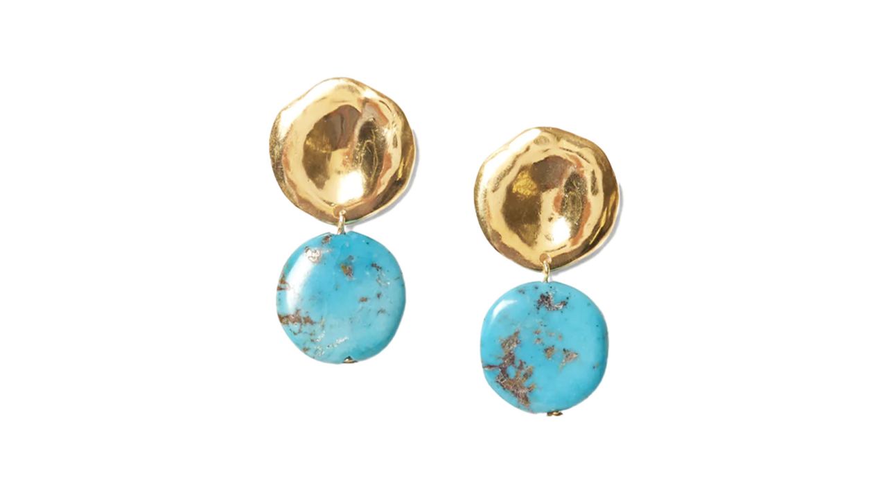 Chan Luu Turquoise Tiered Coin Earrings