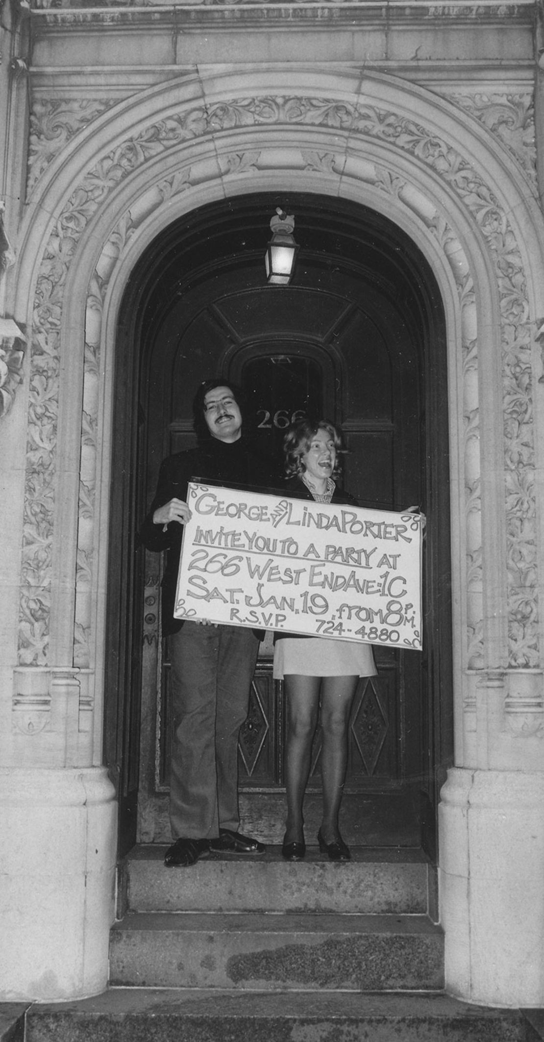 George and Linda loved throwing parties. Here's one of the innovative ways they sent out party invites.