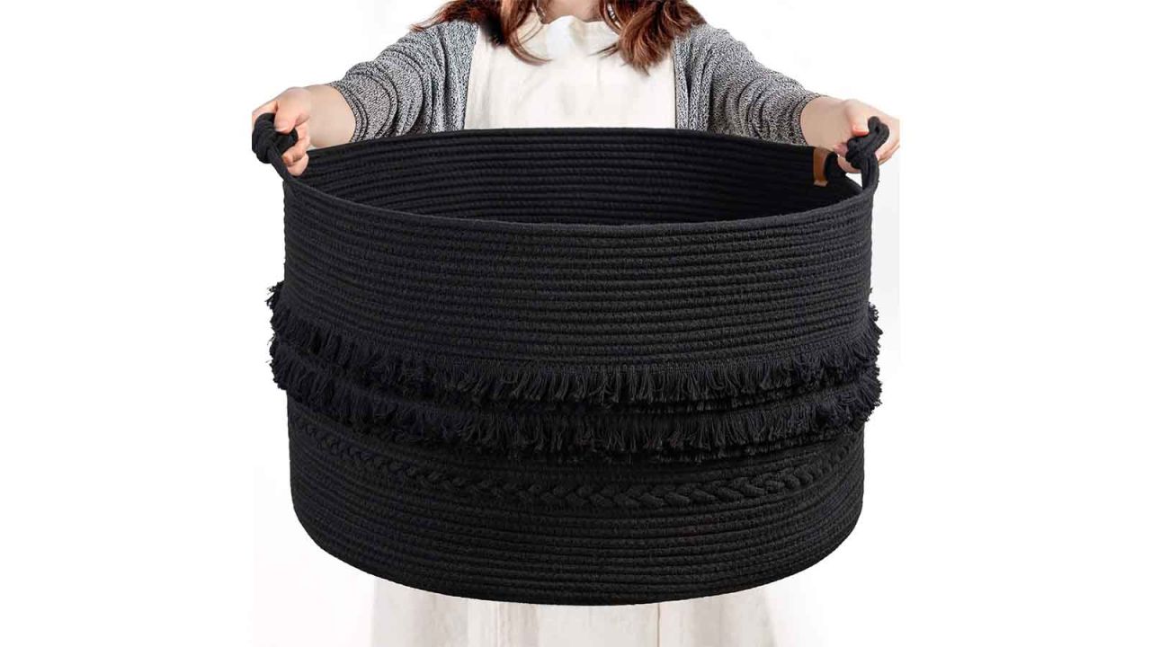 CherryNow Extra Large Black Rope Storage Basket cnnu.jpg