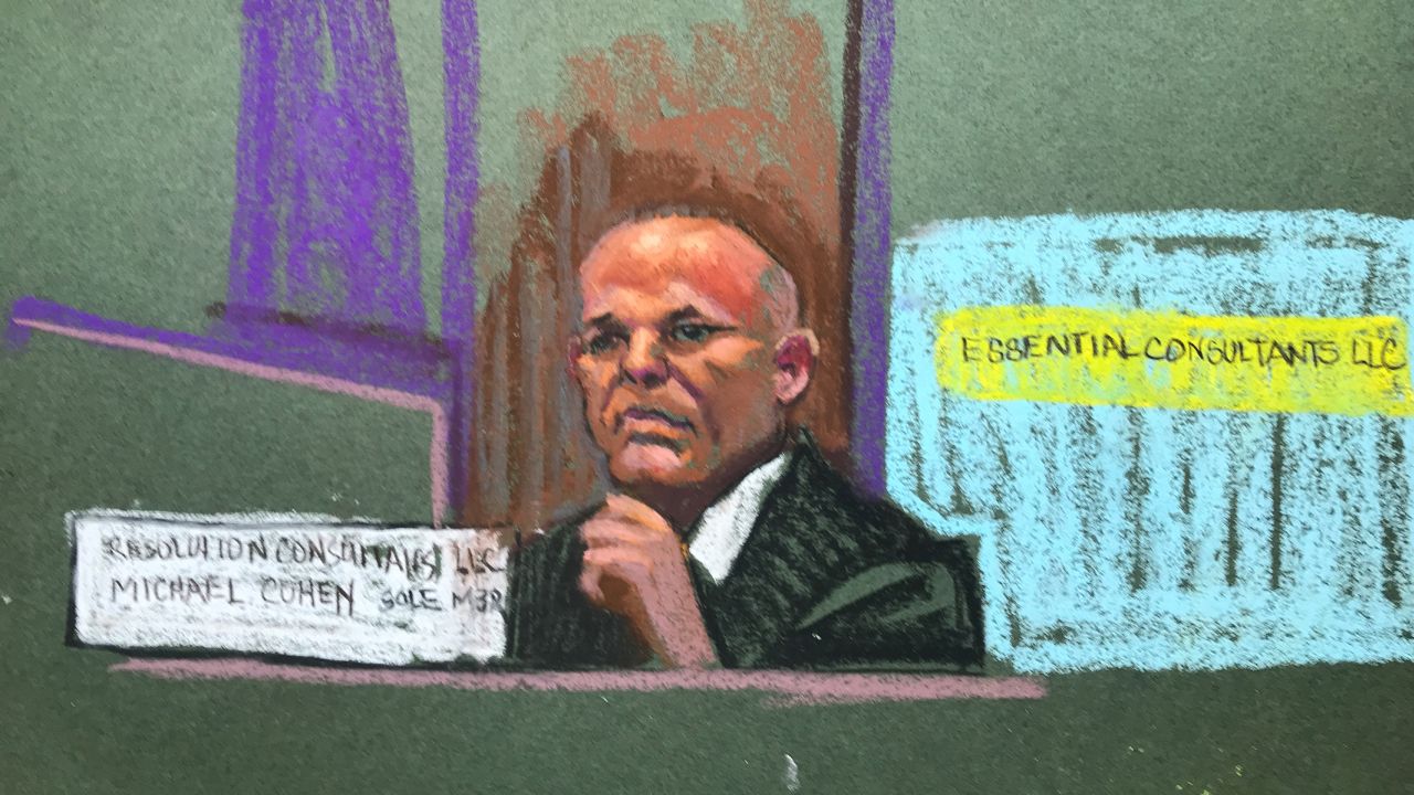 Michael Cohen's former banker Gary Farro testifies in court in Manhattan on Friday, April 26. 