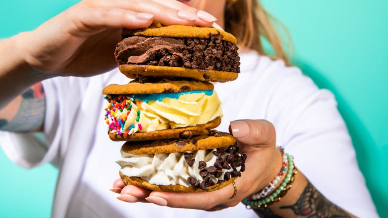 Cinnabon Swirl Ice Cream sandwiches.