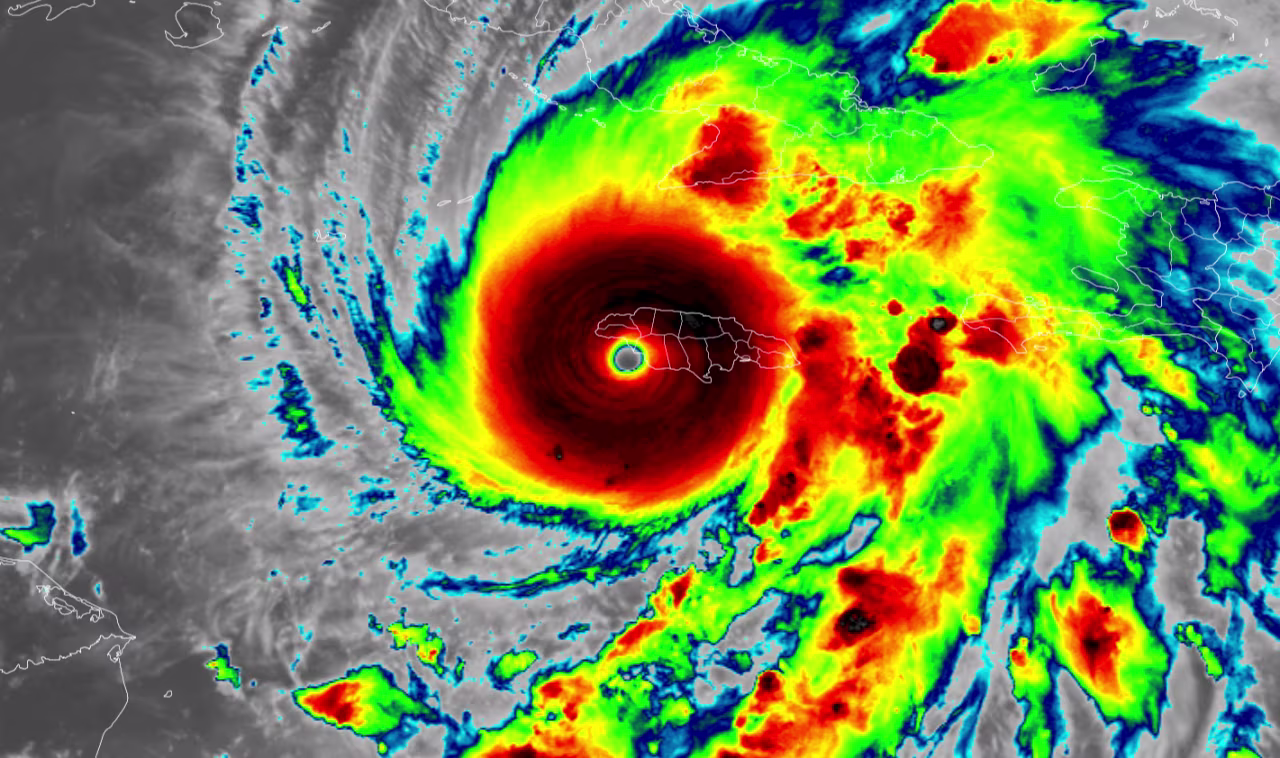Hurricane Melissa as seen around noon ET on Tuesday.
