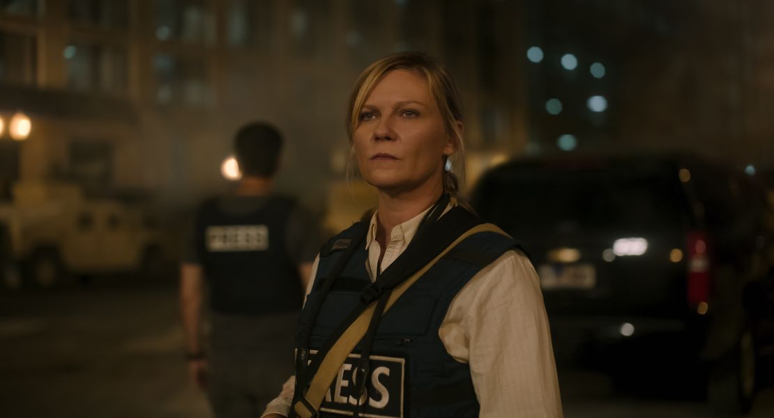 Kirsten Dunst in "Civil War." The film can be viewed as a cautionary tale about a fractious America.