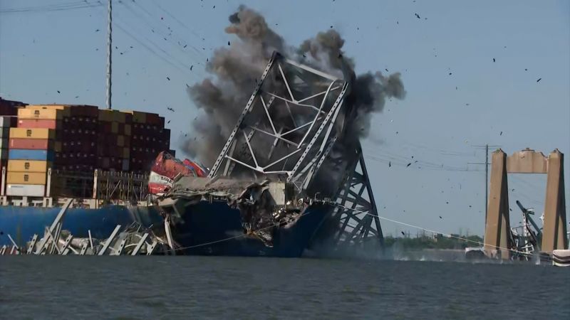 Section of Baltimore’s Francis Scott Key Bridge demolished