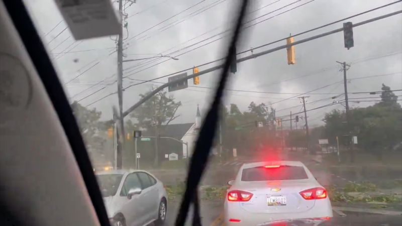 Watch: Video shows storm conditions in Washington DC suburbs