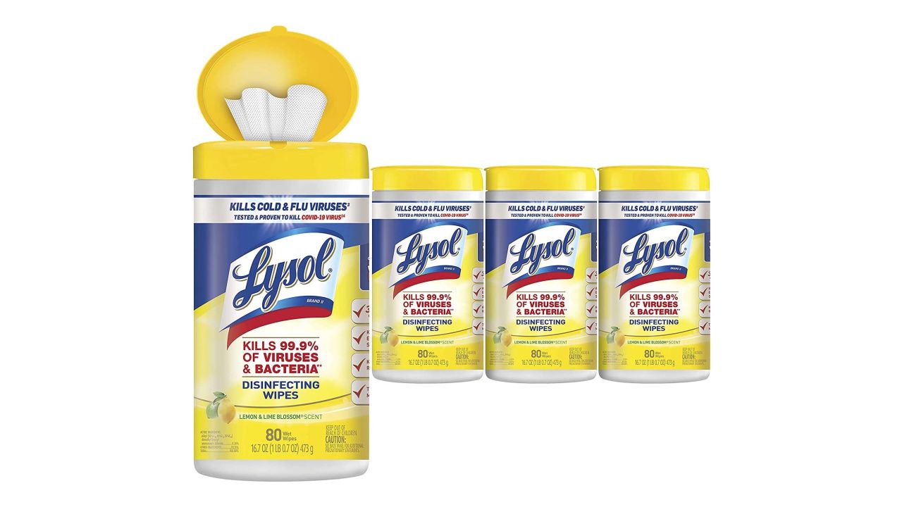 Lysol Disinfectant Wipes Pack of 4