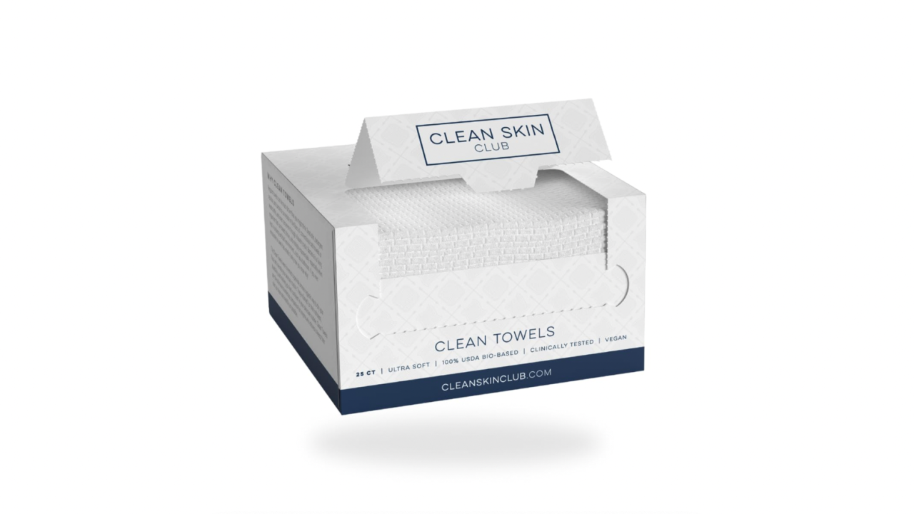Clean Towels 25 Count, Clean Skin Club