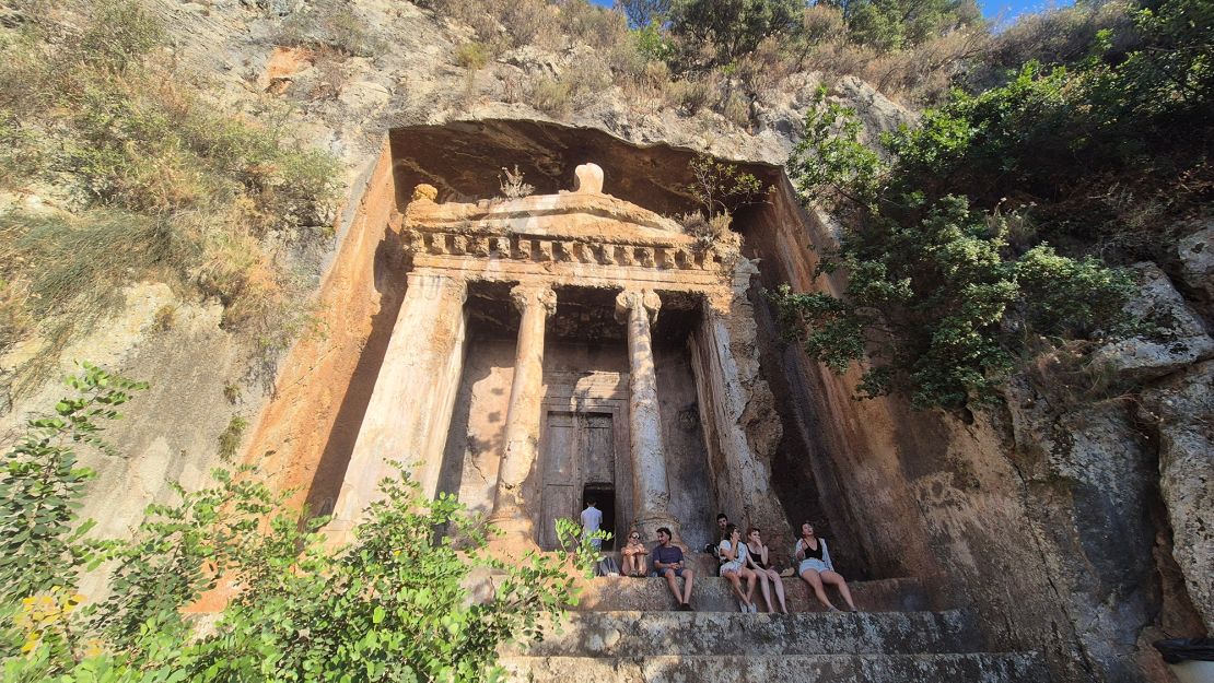 This cliff tomb above the city of Fethiye is a great place to watch the sun go down.