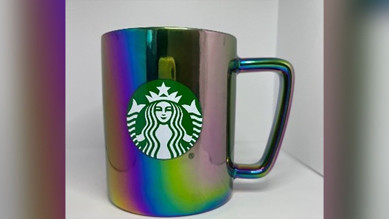 Recalled Starbucks Holiday Gift Set with 2 Mugs (Close-up of Mug)