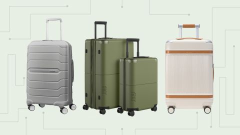 A photo of four suitcases