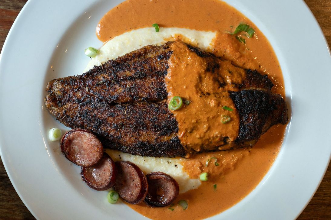 Levon’s Bar and Grill puts a New Orleans spin on many of its dishes. Blackened catfish is on the menu.