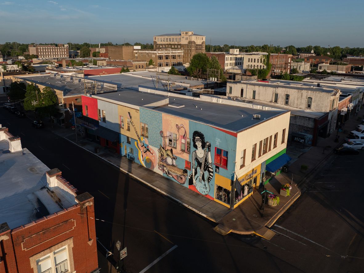 <strong>Blues heritage: </strong>Murals dedicated to blues history are painted on buildings downtown.