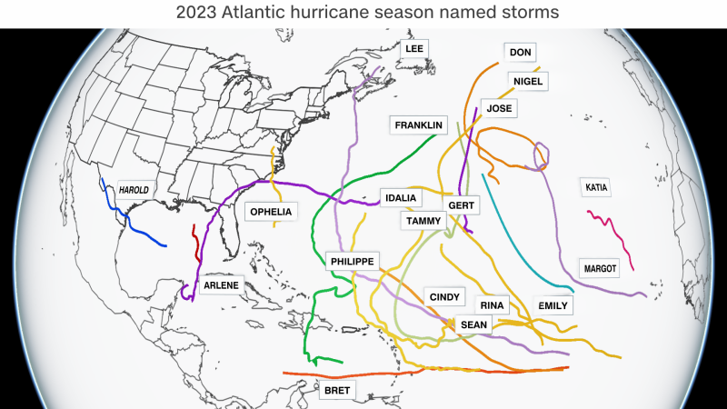 2023 Hurricane Season Ends After Delivering Storms Harold Idalia And   Cnn Digital Tracker Hurricane 2023 Named Storms By Color 