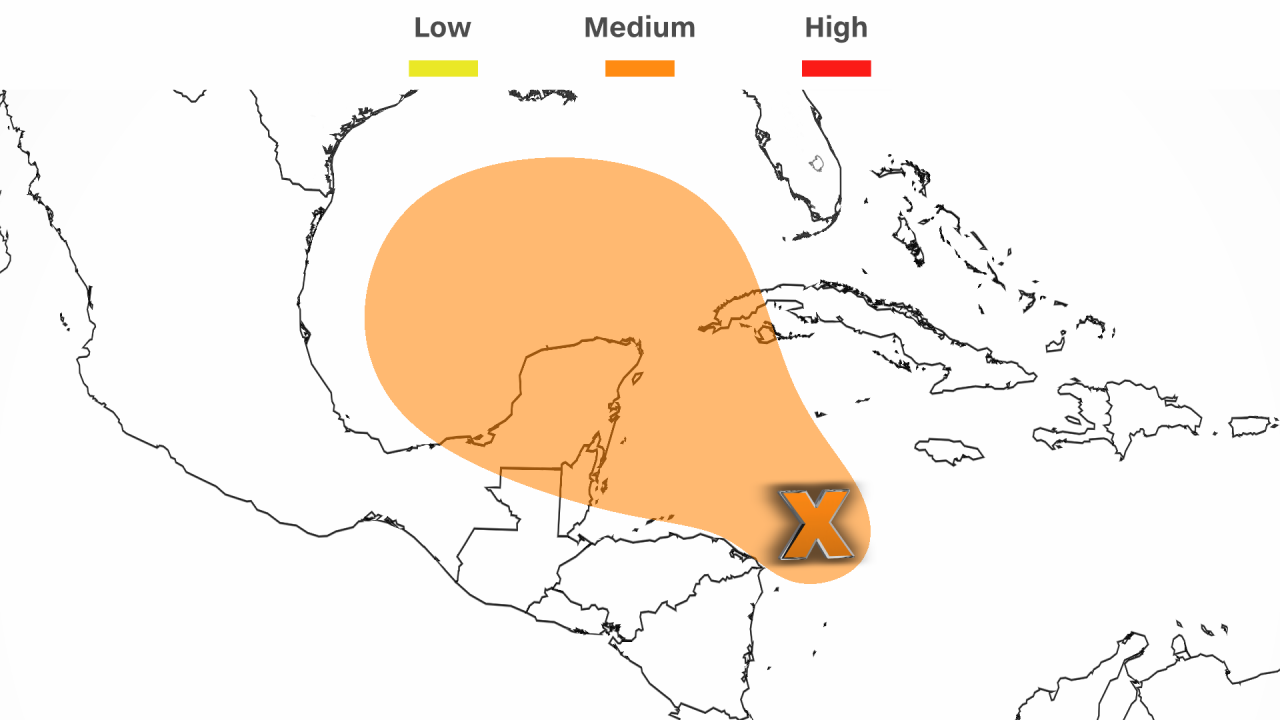 Tropical development is possible in the next seven days.