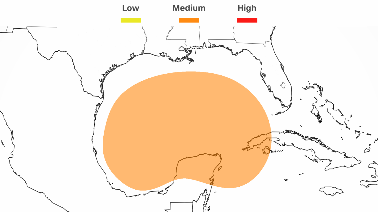 Tropical development is possible within the next seven days.