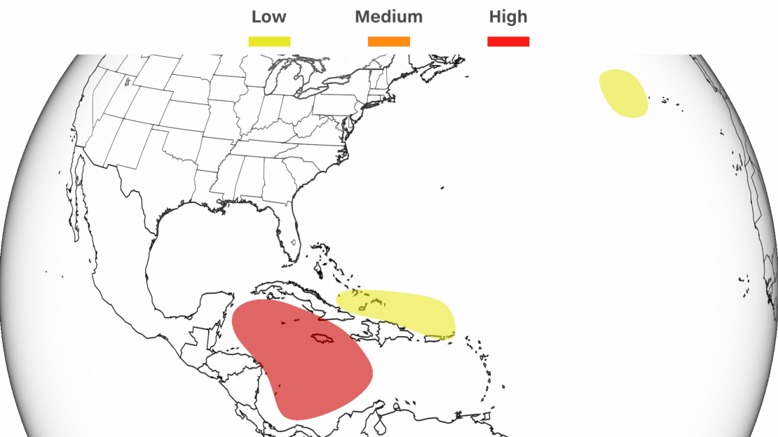 Tropical development is possible in three areas next week.