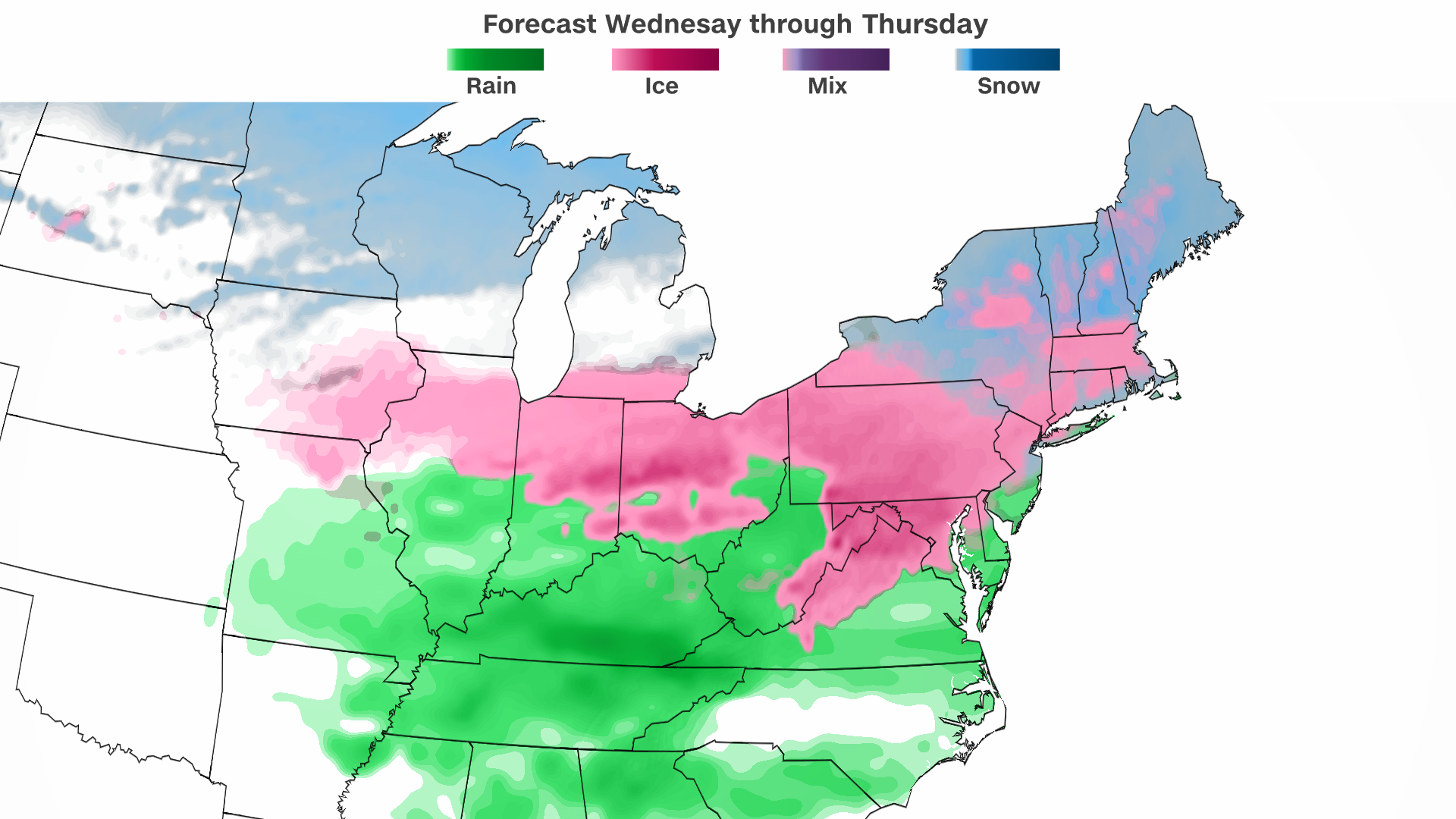 Winter storms will track through Midwest, Northeast for foreseeable future