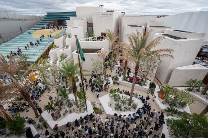 Designed by globally renowned architecture firm Foster + Partners, Saudi Arabia’s national pavilion recreates a traditional settlement with a maze of shaded, narrow alleys and courtyards. But its heritage aesthetic hides some high-tech infrastructure, including photovoltaic technologies to generate energy. Made with lightweight, low-carbon materials, the pavilion’s <a href="https://ksaexpo2025.sa/en/pavilion/pavilion-design" target="_blank">modular design</a> enables it to be easily deconstructed and reassembled, giving it a life beyond the Expo.