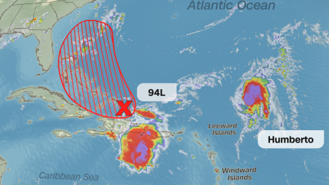More tropical trouble has a high chance to develop and join Humberto in the western half of the Atlantic.