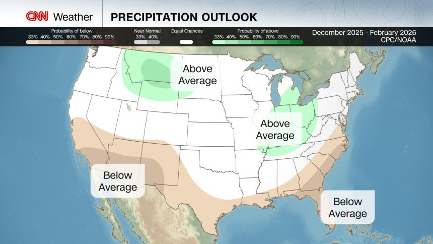 Winter precipitation forecast.