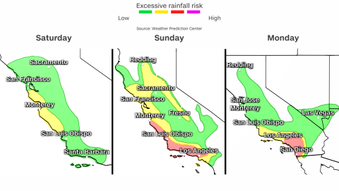 Multi-day flood potential from atmospheric river system this weekend and next week.