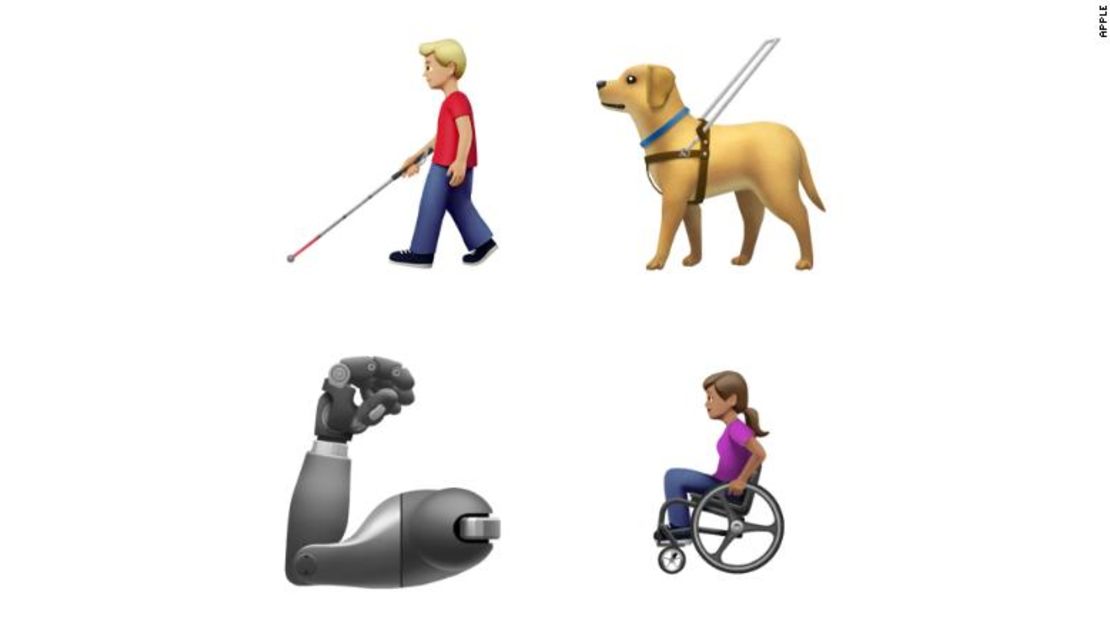 Apple presentó la propuesta de tener más emojis inclusivos de discapacidad al Unicode Consortium el año pasado.