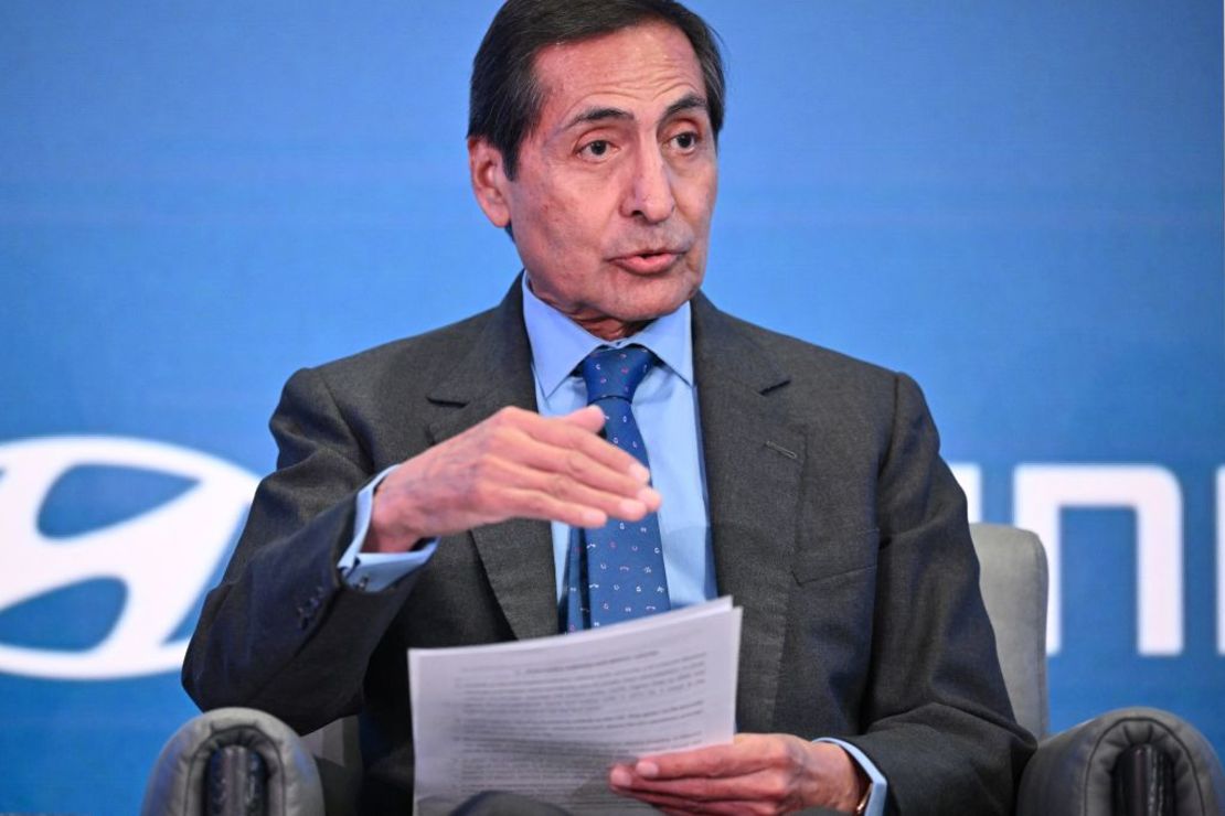 Rogelio Ramírez de la O, Secretario de Hacienda y Crédito Público de México, habla durante la Cumbre de Economía Mundial Semafor 2024 en Washington el 17 de abril de 2024. (Foto: MANDEL NGAN/AFP vía Getty Images).