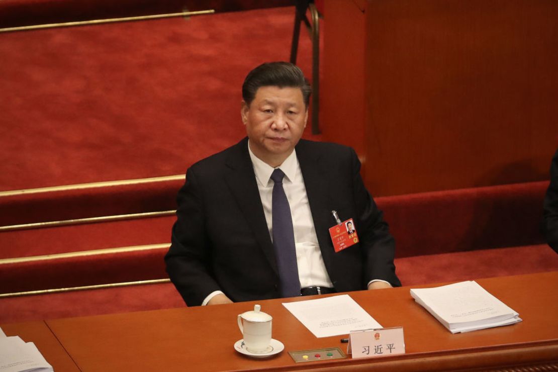 El presidente de China, Xi Jinping, durante el Congreso Nacional del Pueblo en Beijing, el 22 de mayo de 2020.