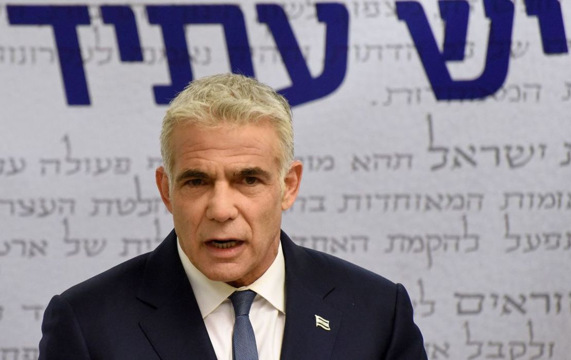 El líder centrista Yair Lapid, otra pieza clave de la coalición que destronaría a Netanyahu