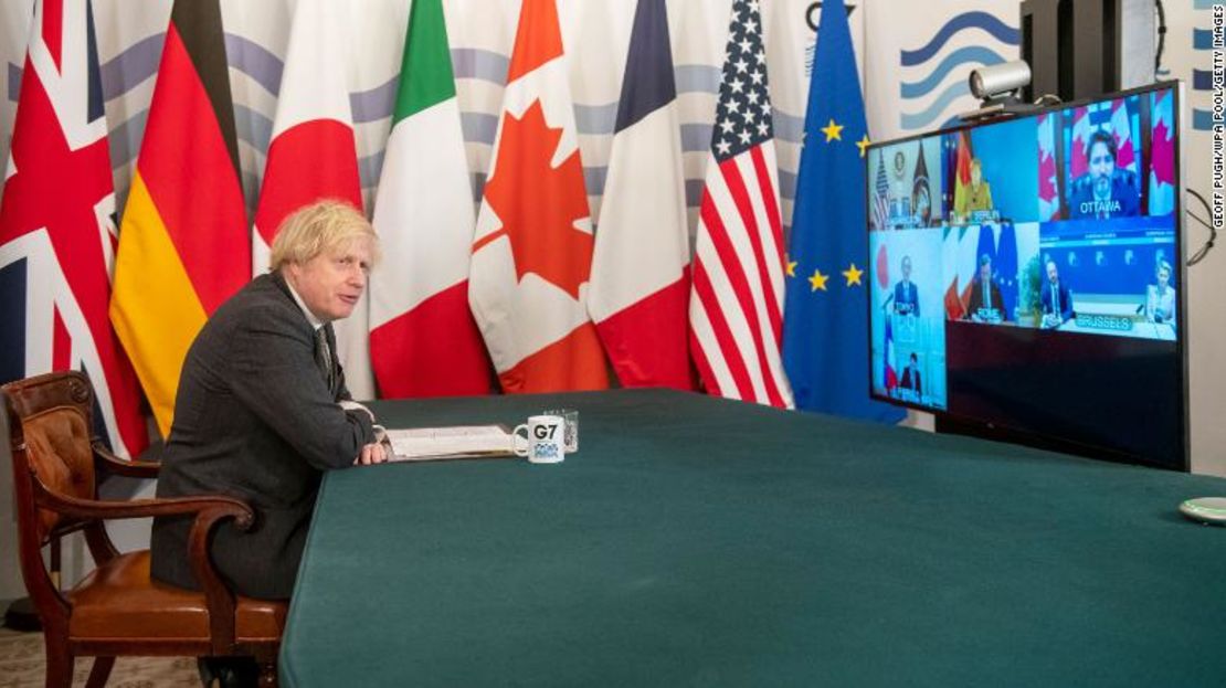 Boris Johnson organiza una reunión virtual de líderes del G7 en febrero.