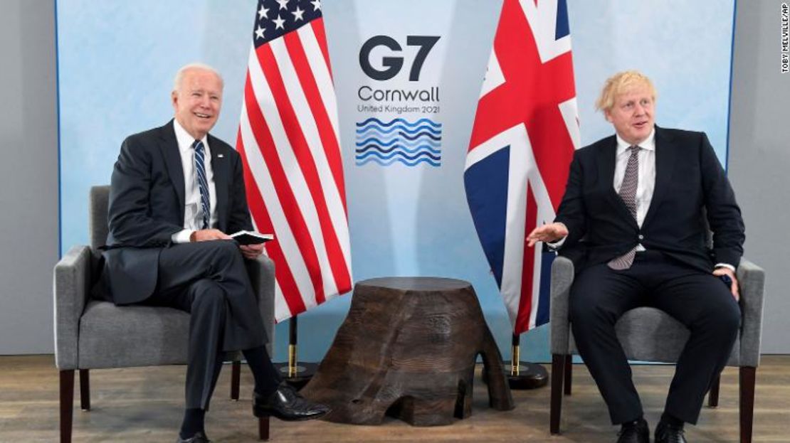 El presidente de EE.UU., Joe Biden, se reúne el jueves con el primer ministro del Reino Unido, Boris Johnson, antes de la cumbre del G7 en Cornualles.