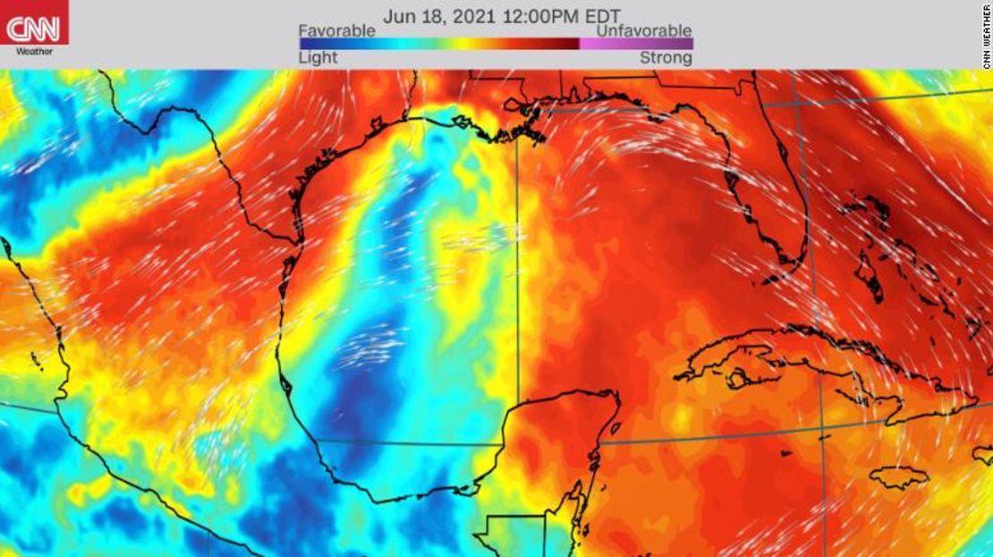 La tormenta podría alcanzar un entorno más favorable para su desarrollo la próxima semana.