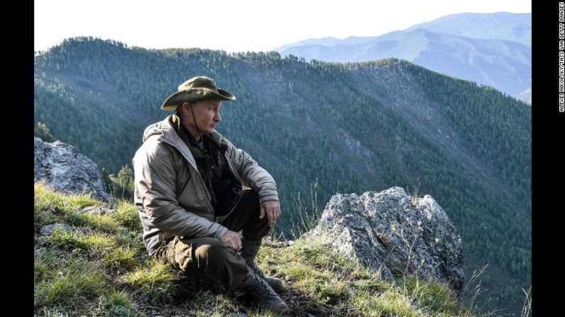 Putin inspecciona la Reserva Natural Sayano-Shushensky en Siberia en agosto de 2018.