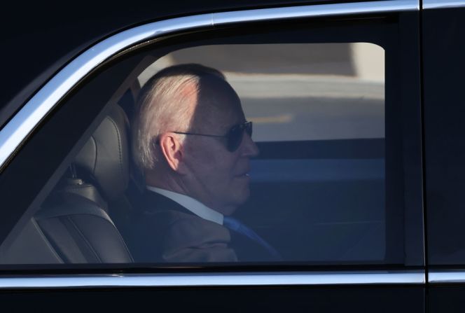Joe Biden, al llegar a la villa de La Grange, en Ginebra, donde se realizó la cumbre con Vladimir Putin.