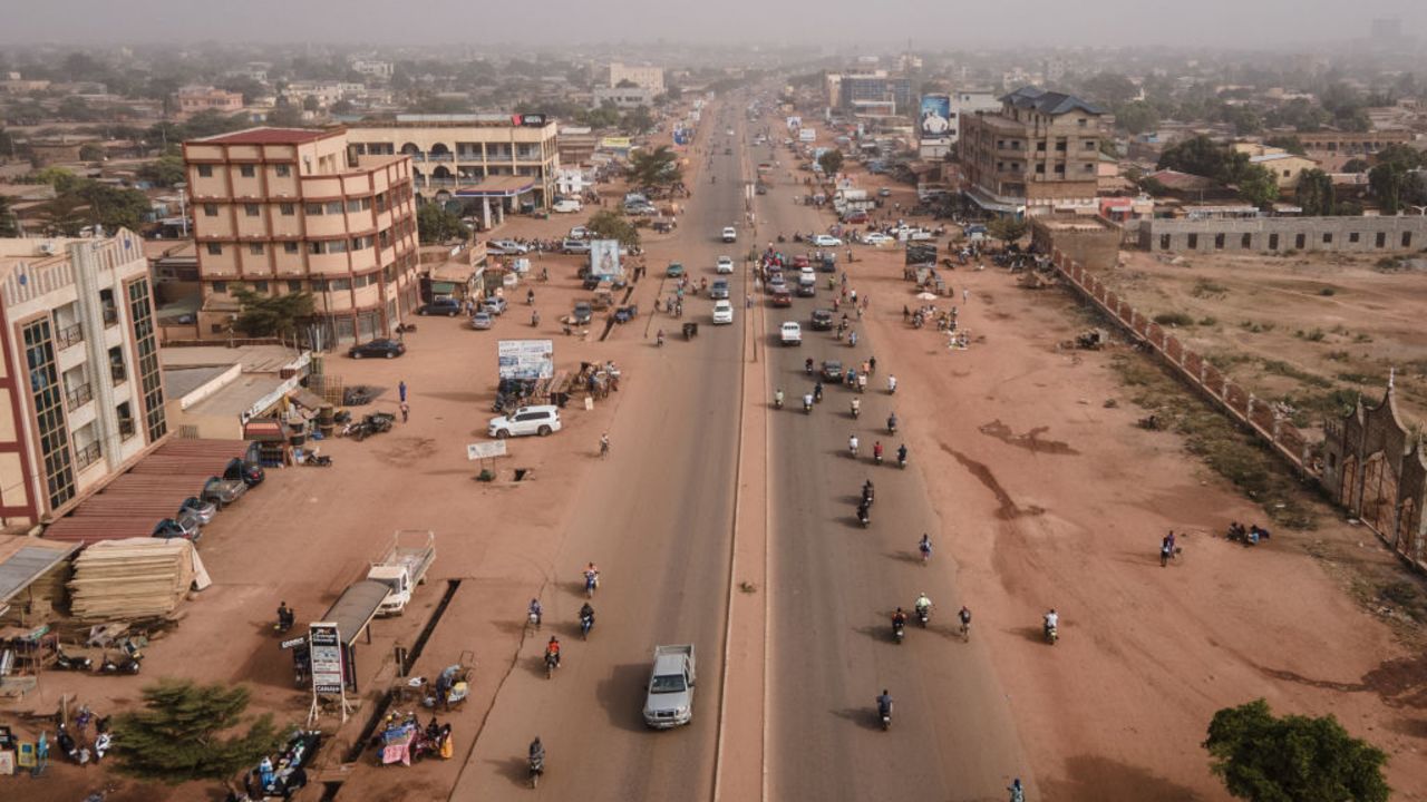 An aerial view of Ouagadougou, on November 5, 2020. (Photo by OLYMPIA DE MAISMONT / AFP)