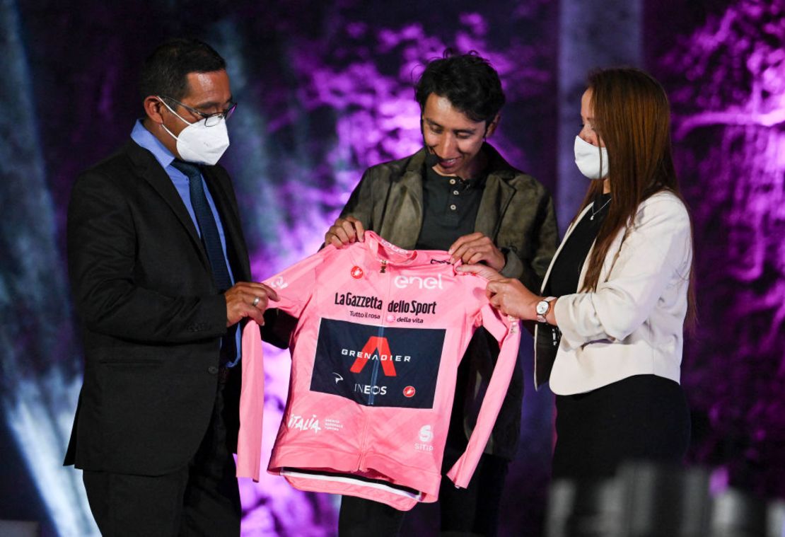 Egan Bernal en la Catedral de Sal en Zipaquirá. Crédito: JUAN BARRETO/AFP via Getty Images