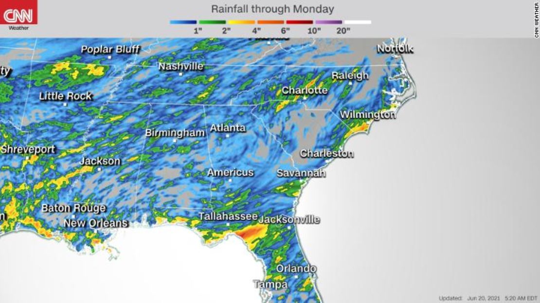 El sur sigue enfrentándose a fuertes lluvias.