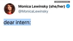 Dear Inter  Monica Lewinsky